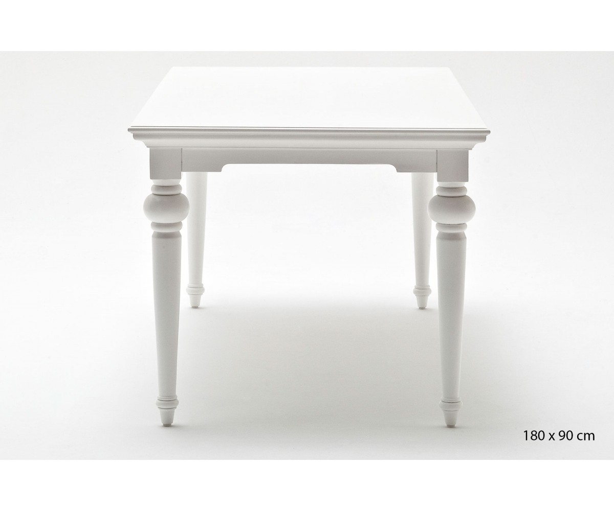 Esstisch im Landhausstil in weiß, 180x90 cm