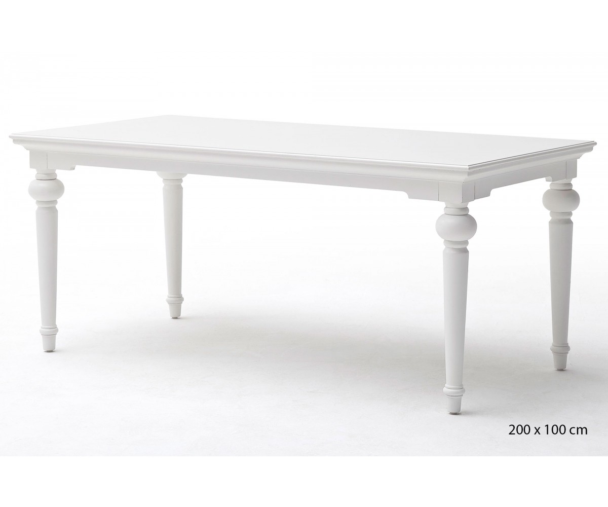 Esstisch im Landhausstil in weiß, 200x100 cm