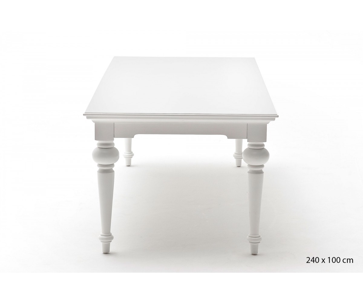 Esstisch im Landhausstil in weiß, 240x100 cm