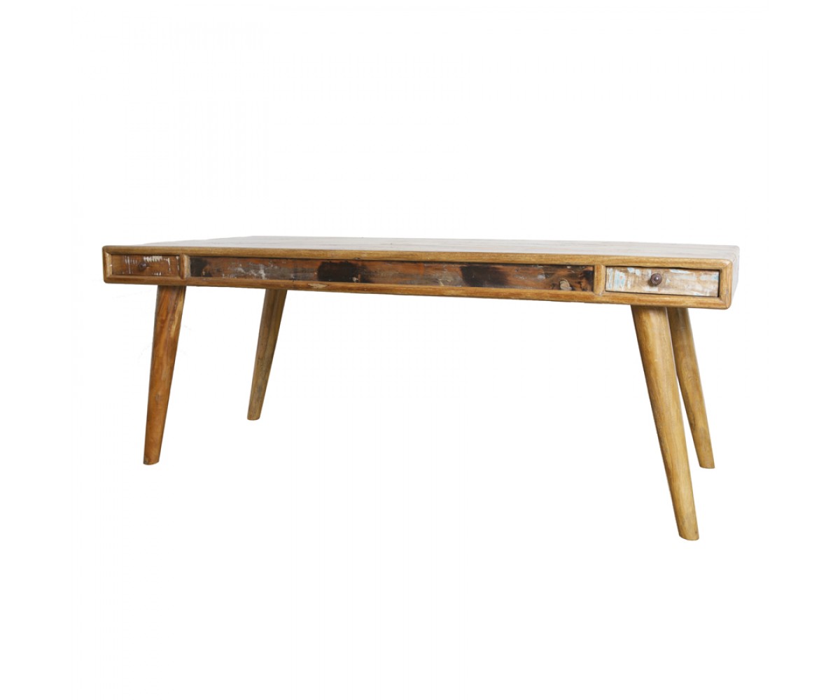 Esstisch aus Akazienholz mit 4 Schubladen, Breite 240 cm