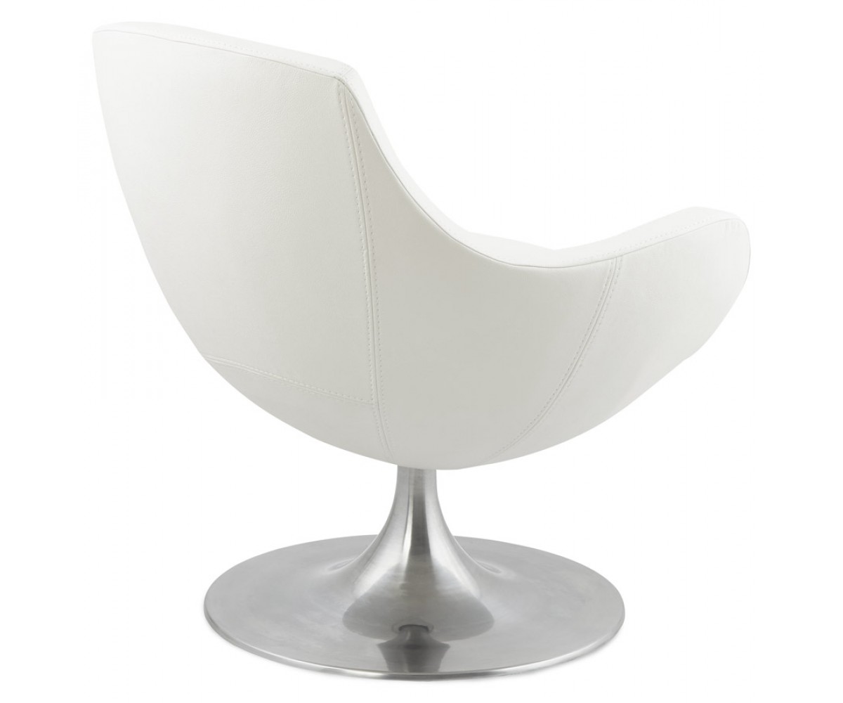 Sessel weiß modern, Loungesessel weiß 360° drehbar