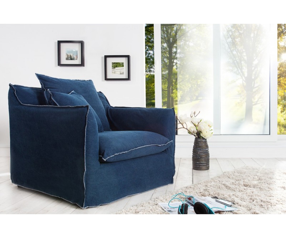 Sessel blau vintage, Sessel modern blau