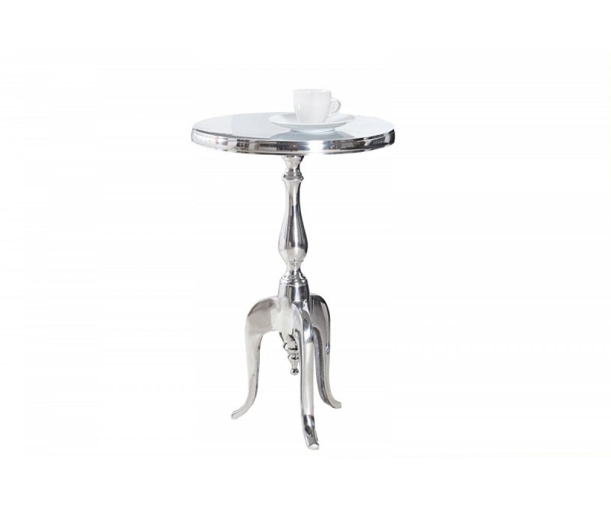Beistelltisch rund Silber, Barock-Beistelltisch rund ...
