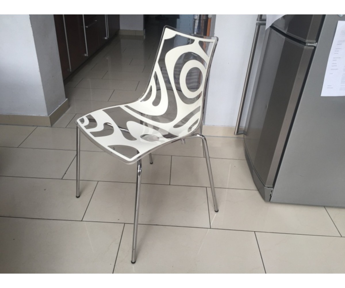 Design Stuhl , Kunststoff, taupe-Sand, Sitzhöhe 46 cm