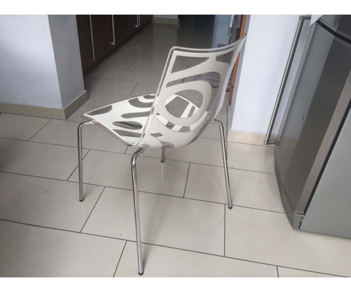 Design Stuhl , Kunststoff, taupe-Sand, Sitzhöhe 46 cm