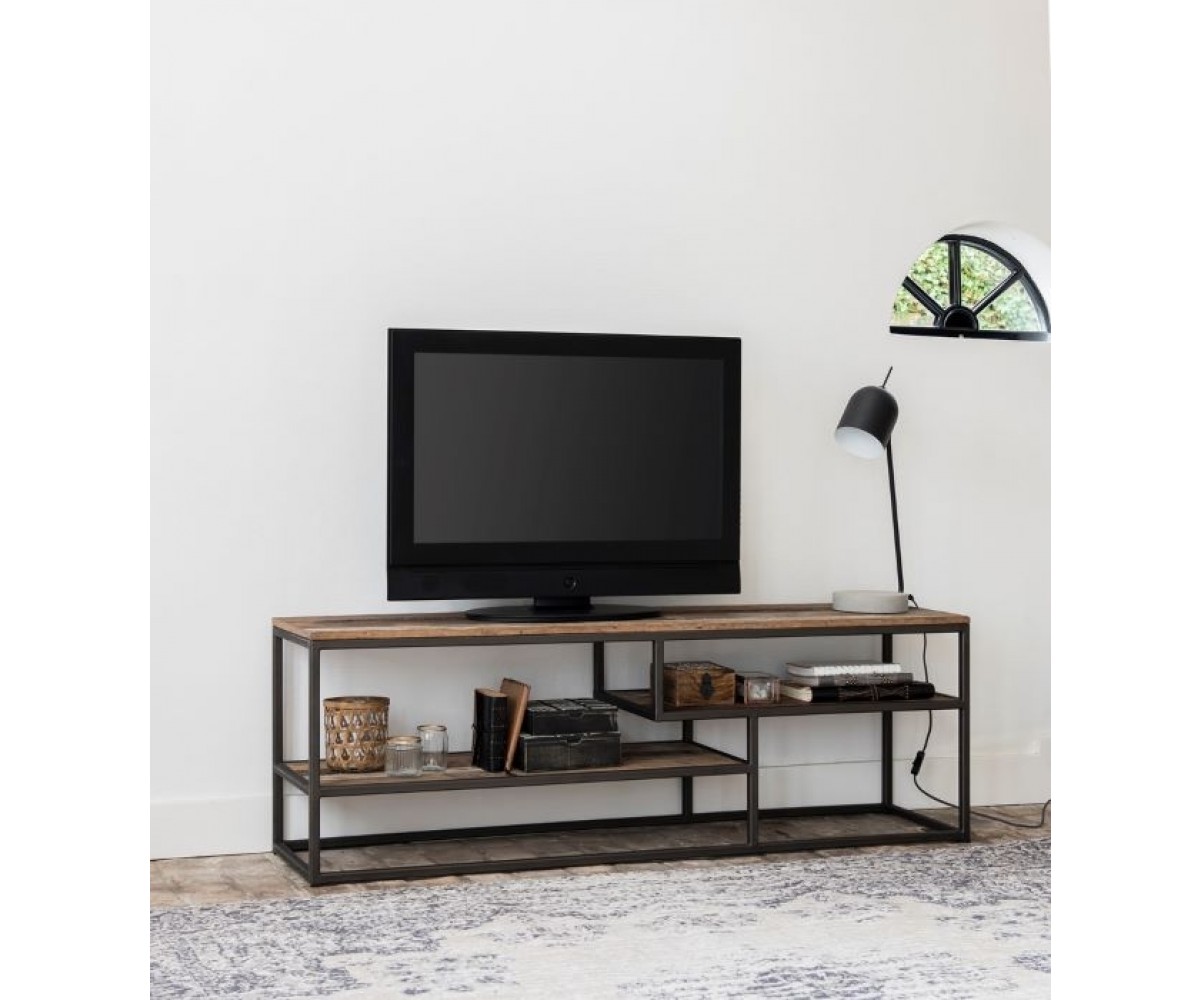 TV Schrank Altholz, TV Schrank Industriedesign, recyceltes Teakholz