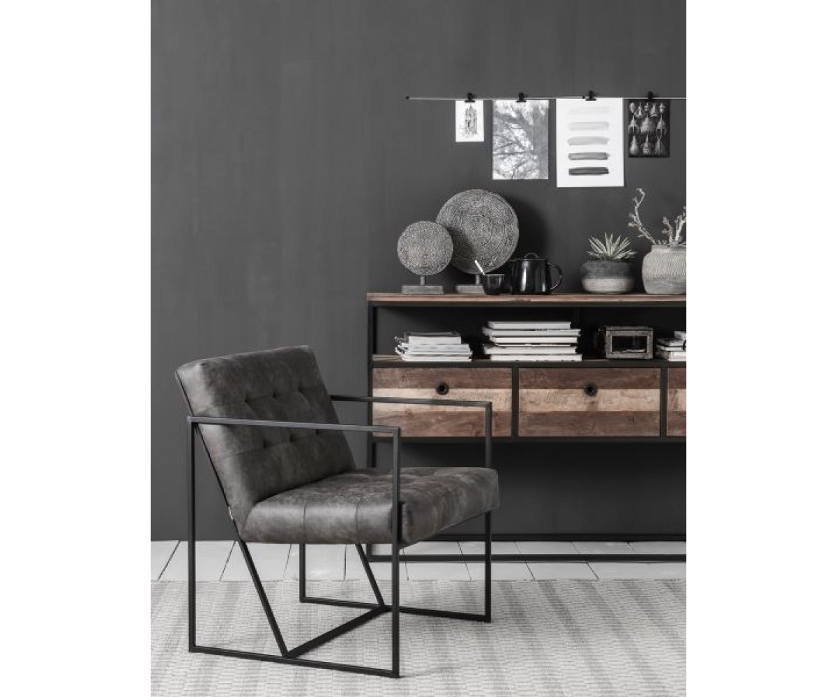 TV Schrank Altholz, TV Schrank Industriedesign, recyceltes Teakholz, 3