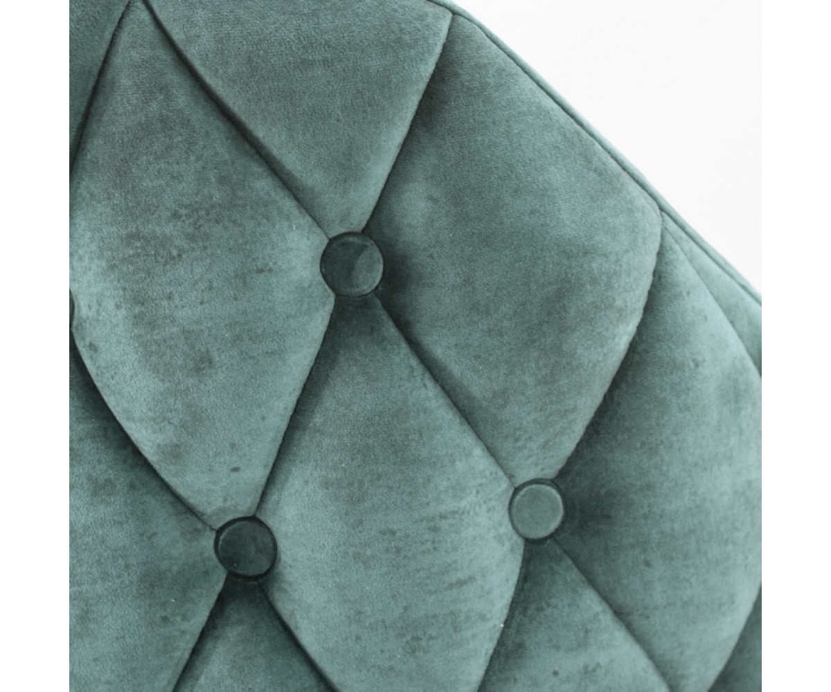 Stuhl mit Armlehne, Stuhl grün, Freischwinger gepolstert grün