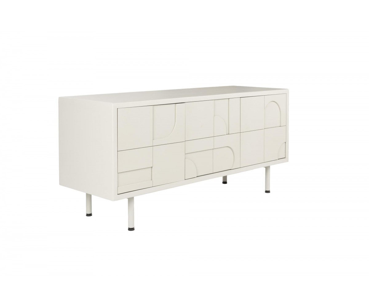 Sideboard weiß, Kommode weiß modern, TV Schrank, Breite 120 cm