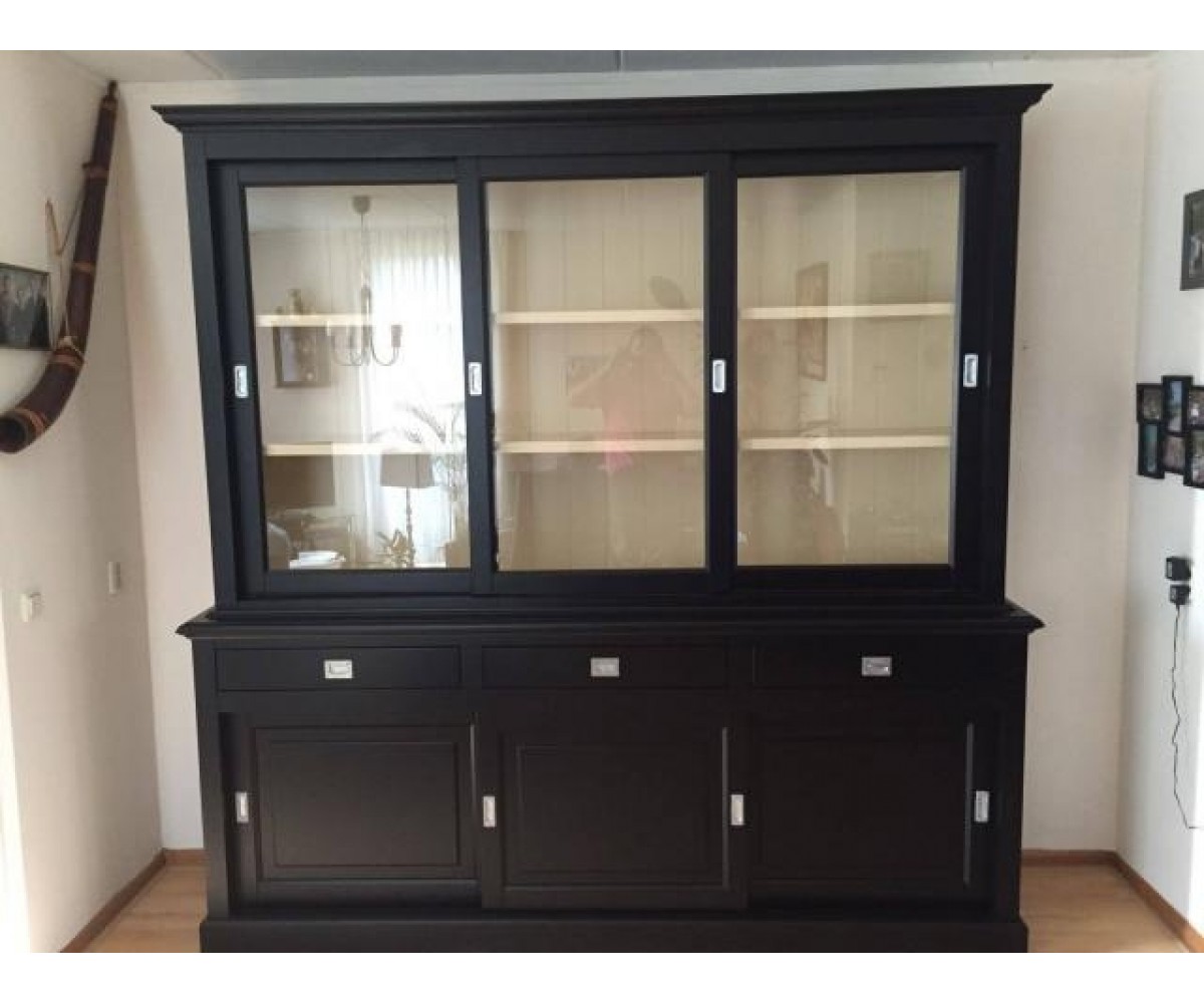 Vitrine Schwarz Weiss Geschirrschrank Schwarz Schrank Schwarz