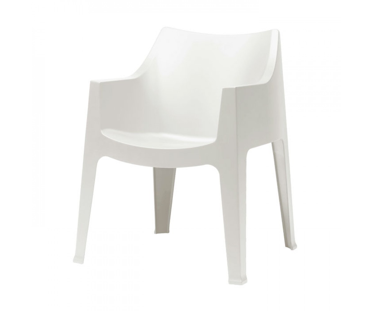Kunststoff, Gartenstuhl weiß weiß, Gartensessel Stuhl stapelbar weiß