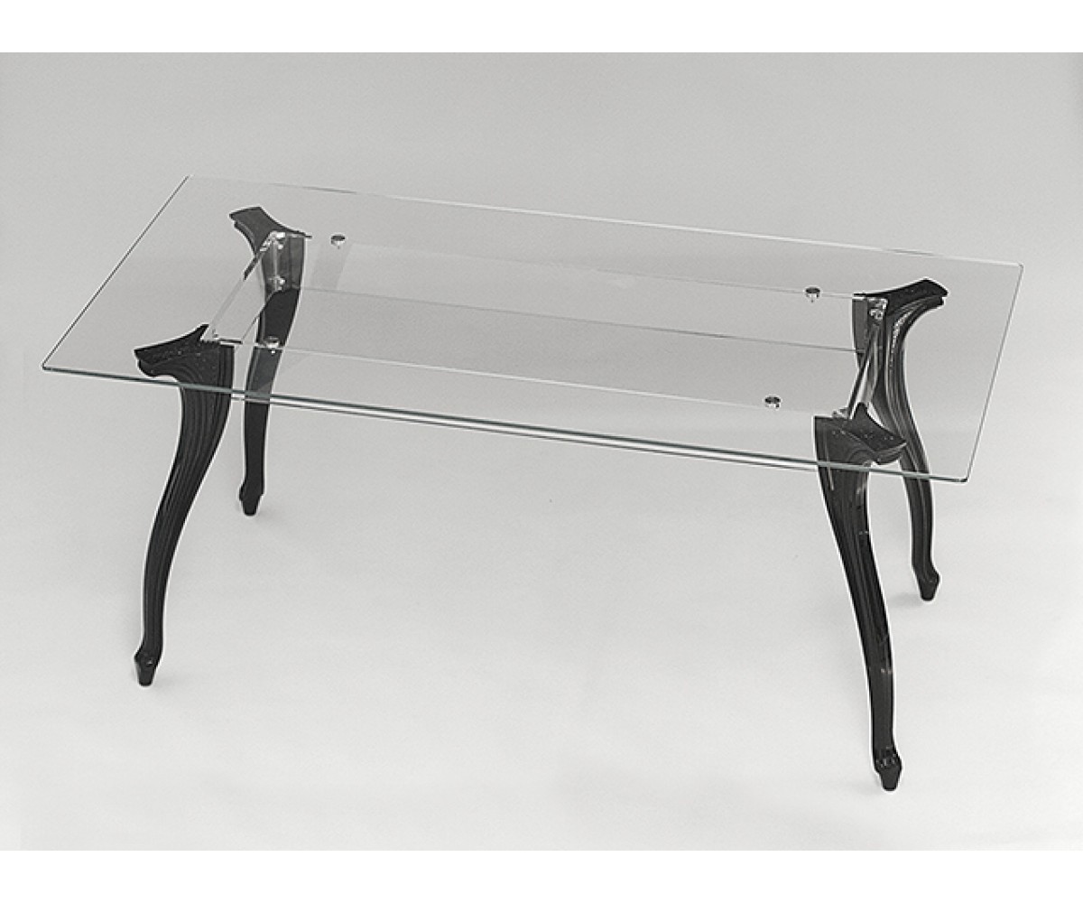 Barock Tisch Schwarz Glastisch Barock Esstisch Barock Masse 180x90 Cm