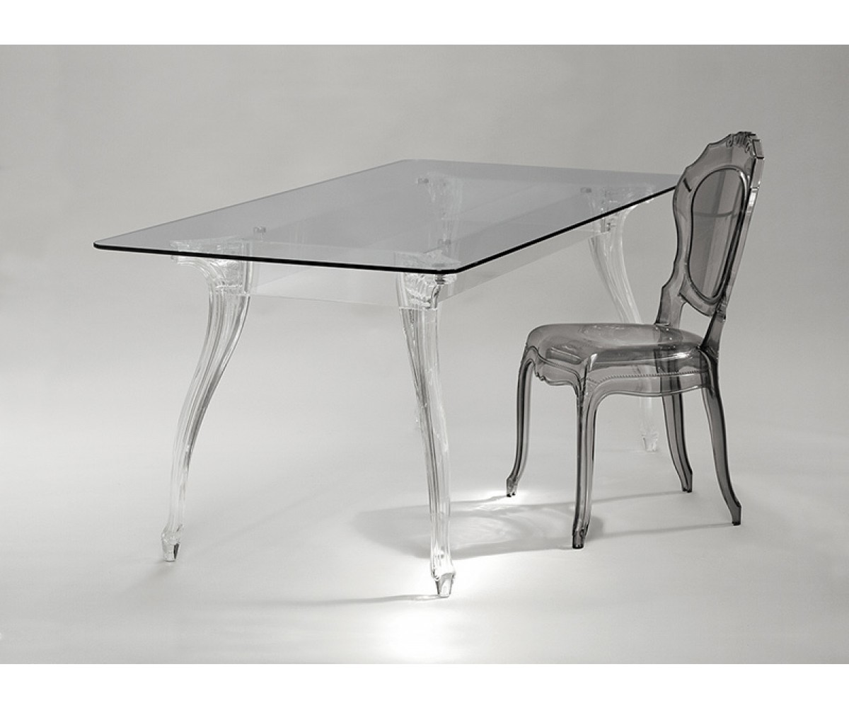 Barock Tisch transparent, Glastisch Barock, Esstisch ...