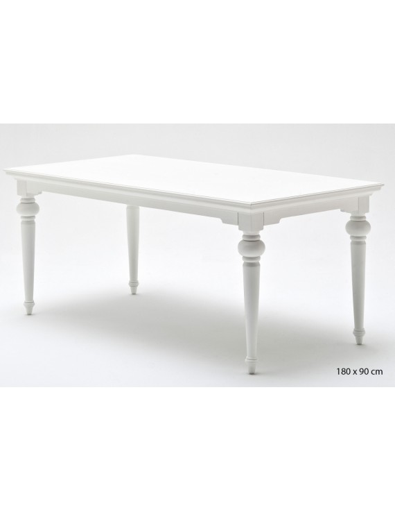 Esstisch im Landhausstil in weiß, 180x90 cm