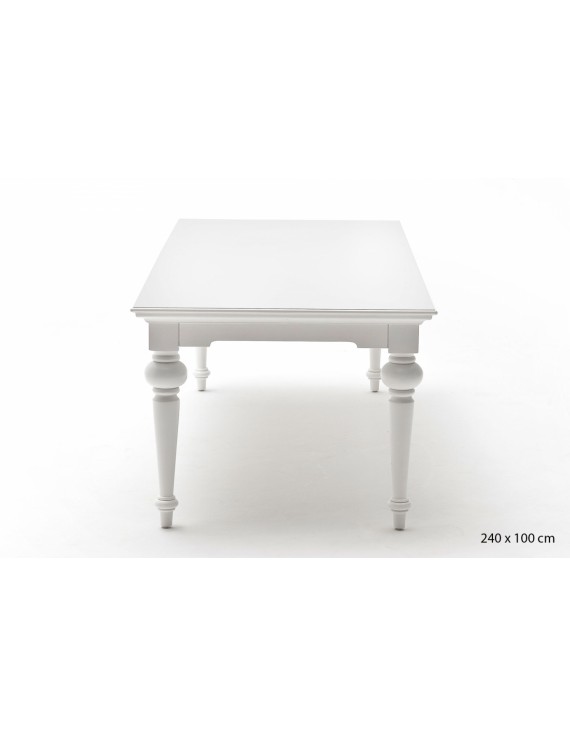 Esstisch im Landhausstil in weiß, 240x100 cm