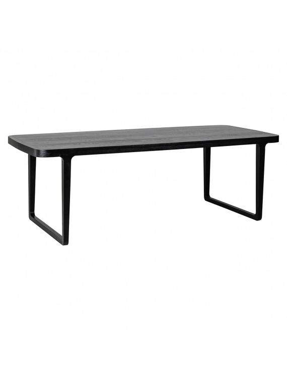 Esstisch schwarz Massivholz, Tisch schwarz modern, Breite 235 cm