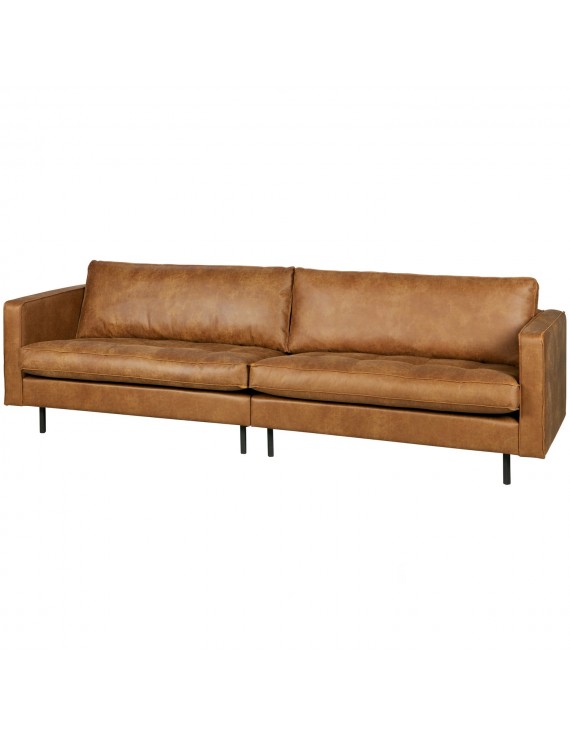 Sofa cognac, Ledersofa 3-Sitzer braun, Sofa Echtleder cognac, Breite 275 cm