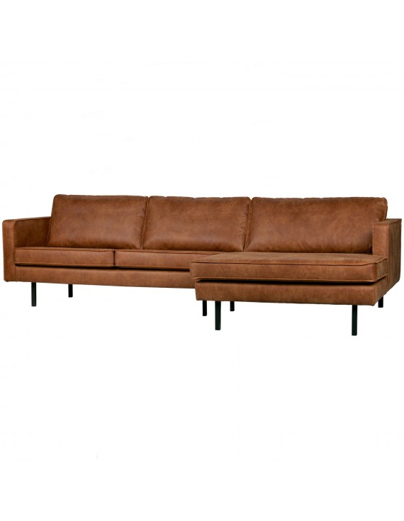Ecksofa cognac, Sofa cognac Ottomane rechts, Breite 300 cm