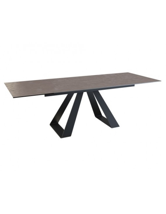 Esstisch Keramik, Tisch zementgrau, Esstisch ausziehbar,150/230 x 100 x 76cm