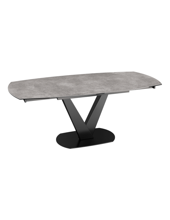 Esstisch Keramik, Tisch zementgrau, Esstisch ausziehbar,130/190 x 100 x 76cm