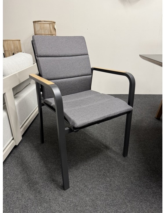 Gartenstuhl grau,  Höhe 86 cm