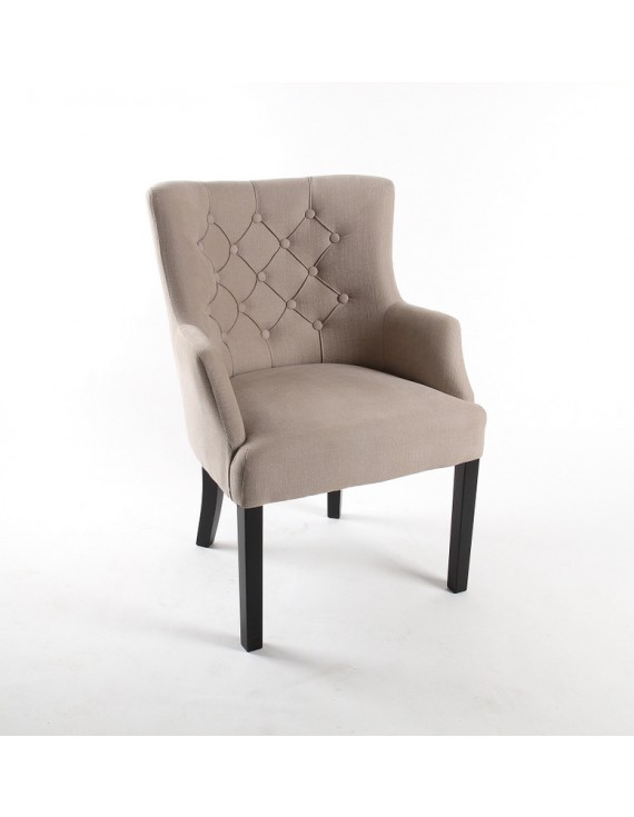 Sessel chesterfield, Gepolsterter Stuhl - Sessel Farbe leinen