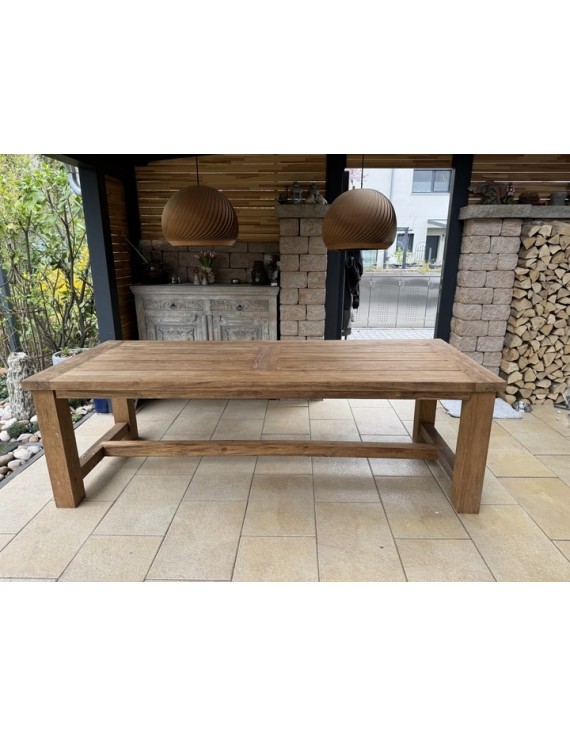 Gartentisch Teakholz, Esstisch Holz massiv, Breite 260 cm