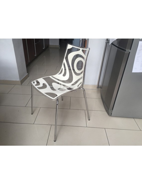 Design Stuhl , Kunststoff, taupe-Sand, Sitzhöhe 46 cm