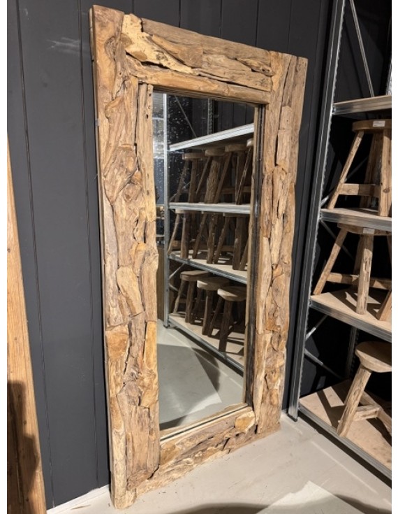 Spiegel Massivholz, Wandspiegel Altholz, Maße 200 x 100 cm