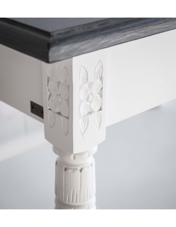 Waschtisch weiß im Landhausstil, Doppelwaschtisch, Badmöbel weiß