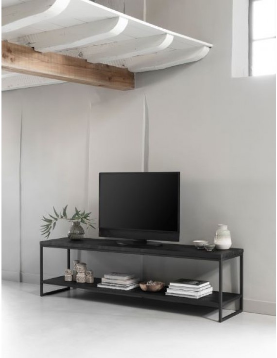 TV Schrank Altholz, TV Schrank Industriedesign, TV-Schrank schwarz