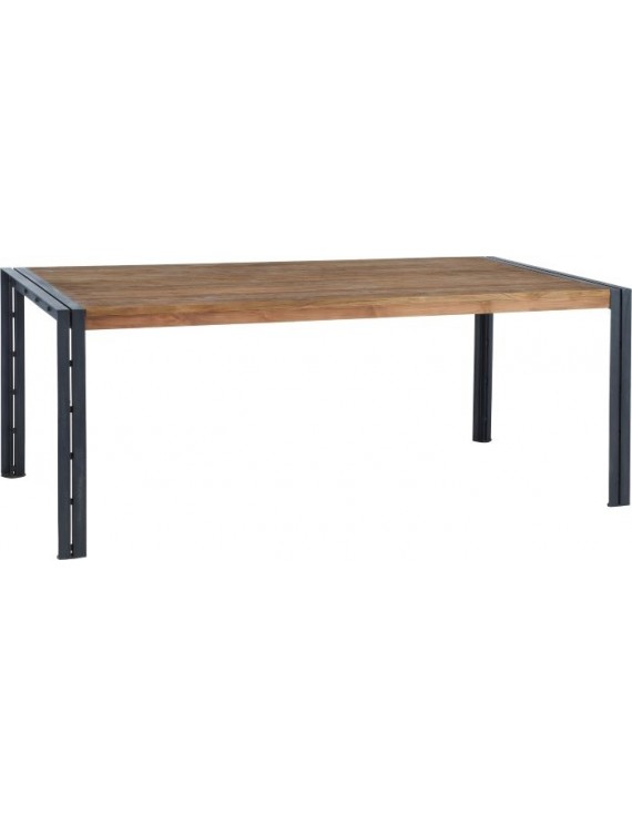 Esstisch Altholz, Esstisch Industriedesign, Teakholz, Breite 200 cm