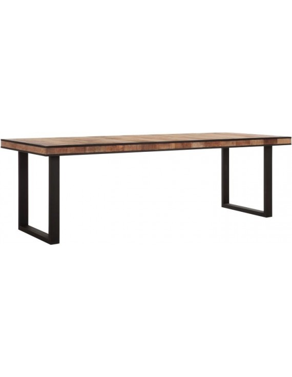 Esstisch Altholz, Esstisch Industriedesign, recyceltes Teakholz, Breite 250 cm