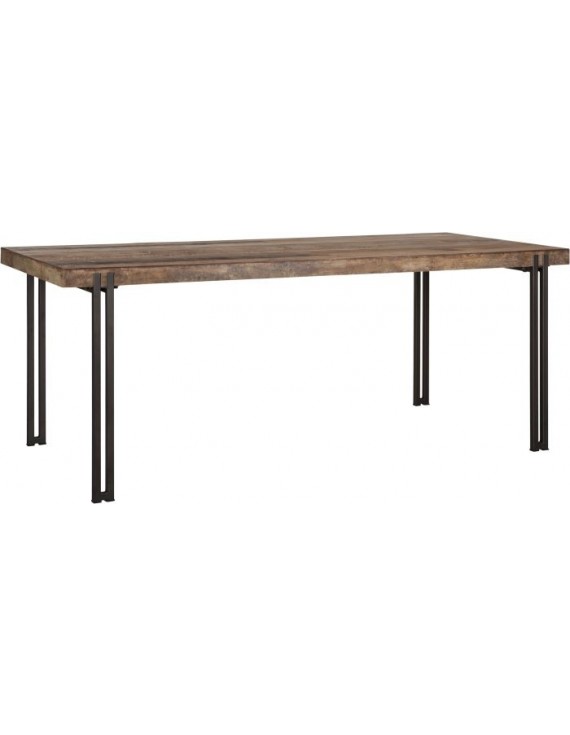 Esstisch Altholz, Esstisch Industriedesign, recyceltes Teakholz, Breite 200 cm