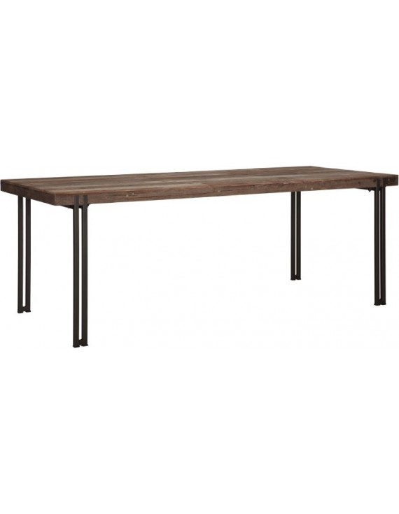 Esstisch Altholz, Esstisch Industriedesign, recyceltes Teakholz, Breite 225 cm