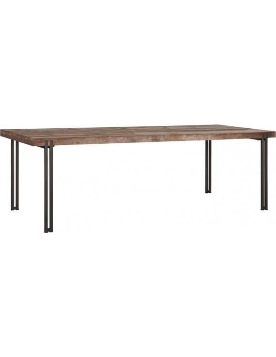 Esstisch Altholz, Esstisch Industriedesign, recyceltes Teakholz, Breite 275 cm