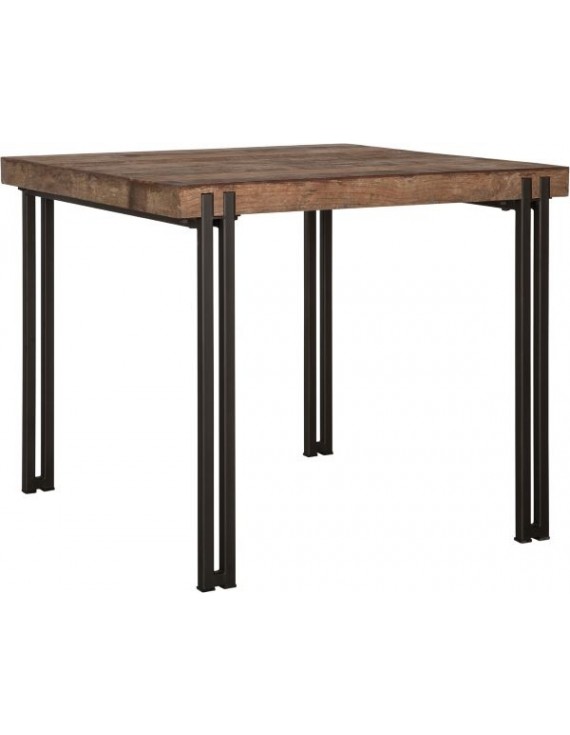 Esstisch Altholz, Esstisch Industriedesign, recyceltes Teakholz, Breite 90 cm