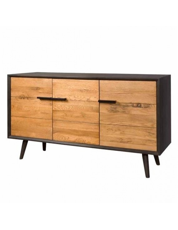 Anrichte Eichenholz , Sideboard Naturholz/dunkel , Breite 152cm
