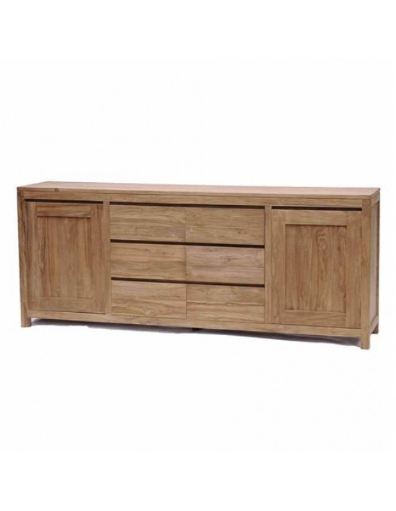 Anrichte Teakholz , Sideboard Naturholz, Breite 220cm