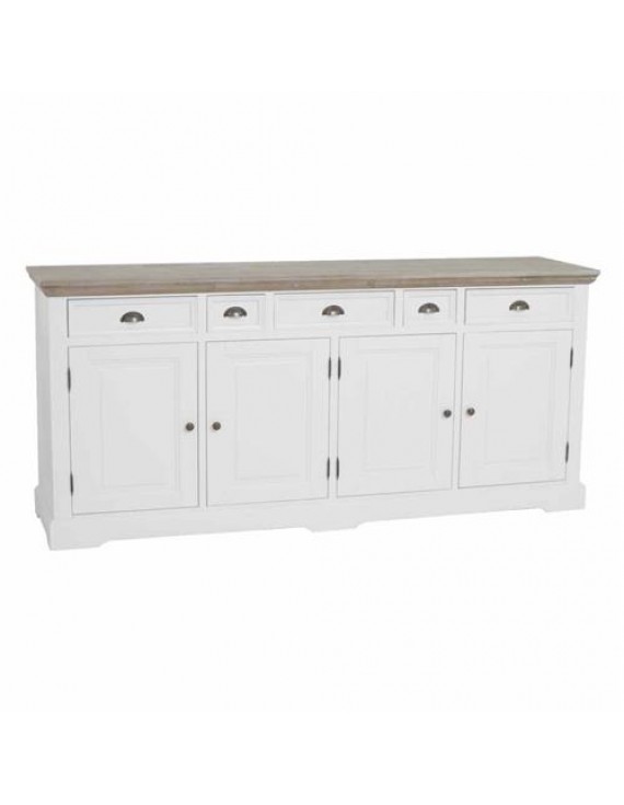 Anrichte Kiefernholz , Sideboard Naturholz/Weiß, Breite 200cm