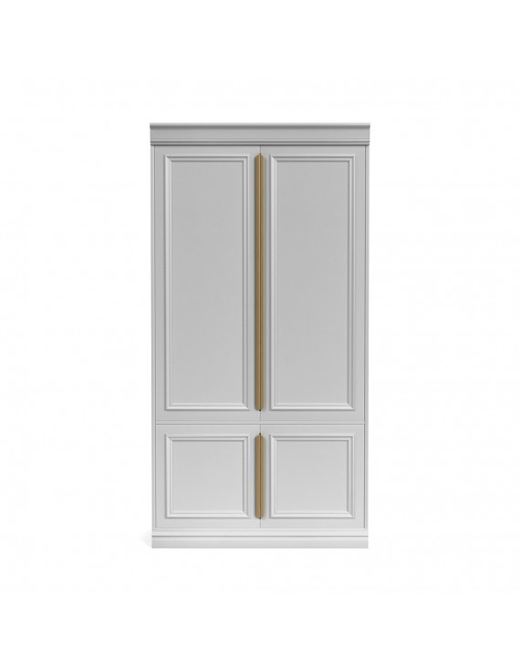 Schrank Landhausstil nebel-grau, Geschirrschrank grau, Kleiderschrank  H 215 x B 110 x T 62 cm