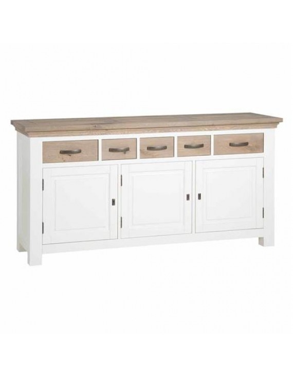 Anrichte Eichenholz Landhausstil, Sideboard Naturholz/Weiß, Breite 180cm