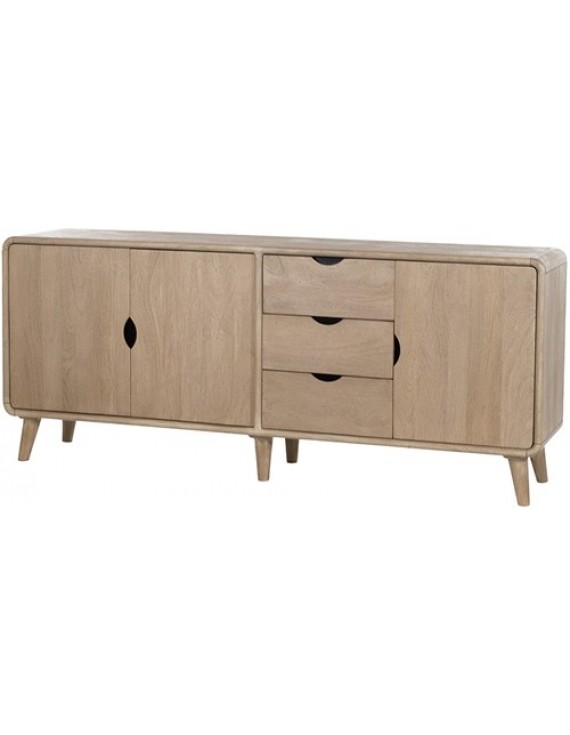 Anrichte massives Akazienholz , Sideboard Naturholz, Breite 180cm