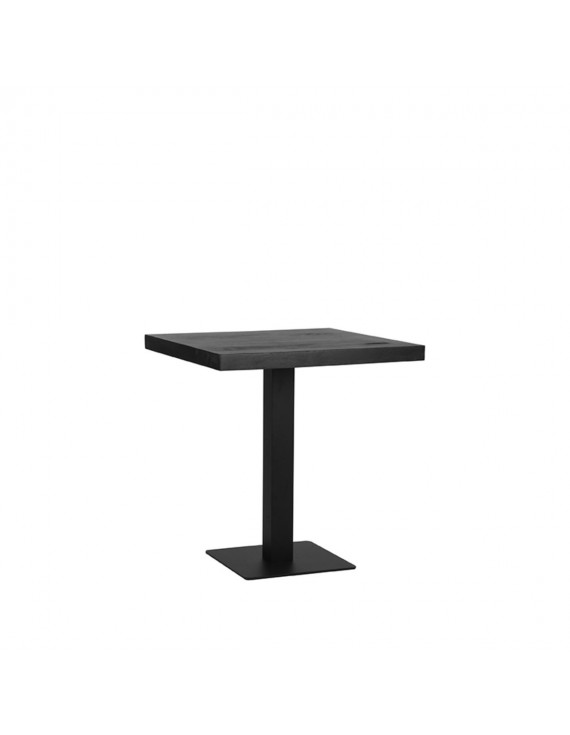 Bistrotisch schwarz, quadratischer Bistrotisch schwarz, Esstisch schwarz, Maße 70x70 cm