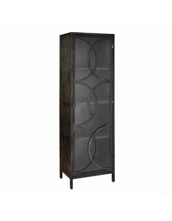 Vitrine Metall, Vitrine Schwarz, 55,5 cm