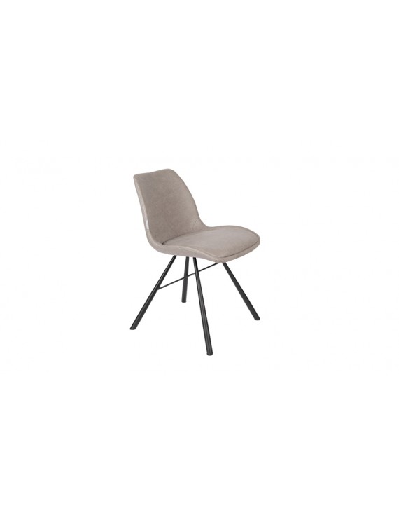 Stuhl grau, Metallbeine, gepolstert