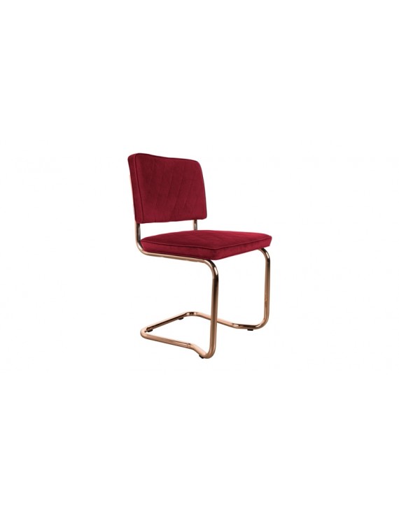 Stuhl rot, Metallbeine, soft 