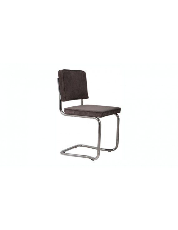Stuhl grau, Metallbeine chrom, soft