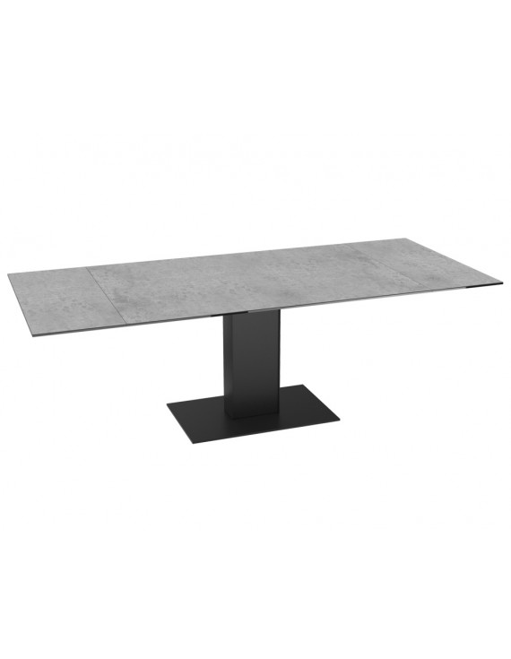 Ausziehtisch  grau Keramik-Tischplatte, Esstisch Glas-Keramikplatte,  Breite 150-230 cm 