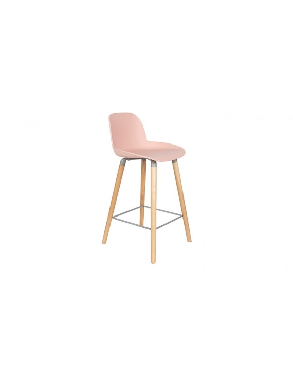 Stuhl pink, Beine holz